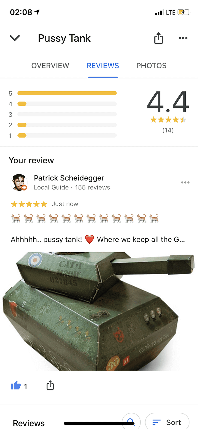 , Pussy Tank!, fom tooley