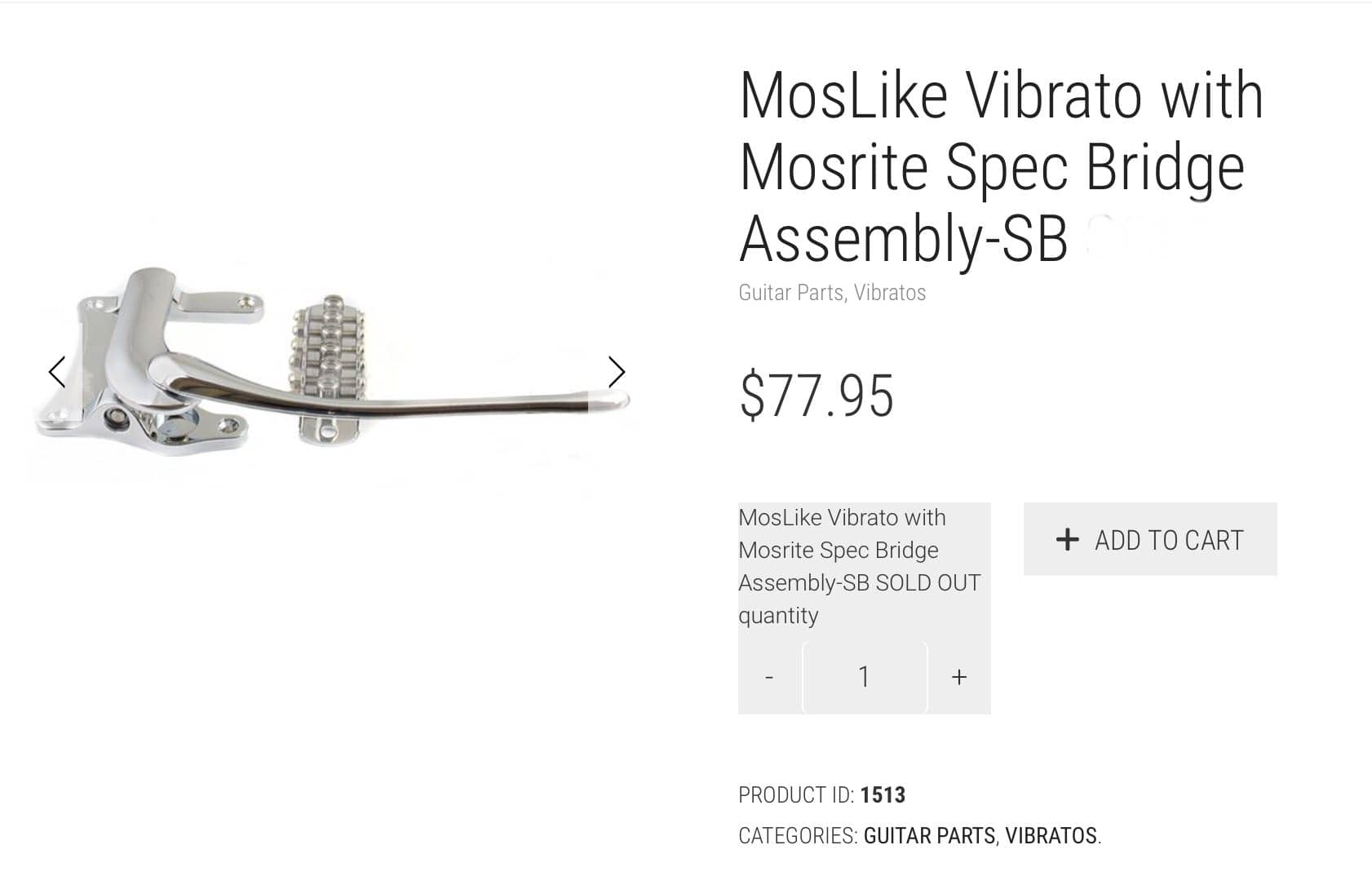 MosLike Vibrato with Mosrite Spec Bridge Assembly​ Vibrato for Electric Guitar 