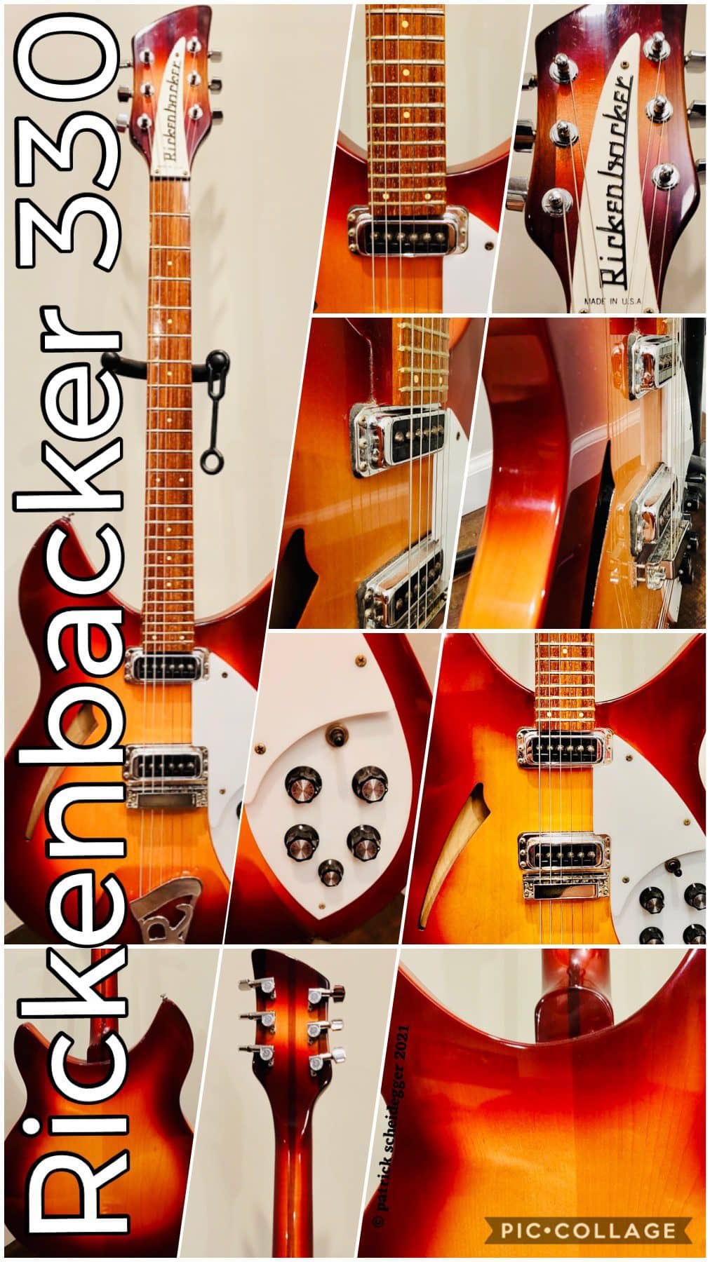 Rickenbacker 330 Electric Guitar in Fireglo